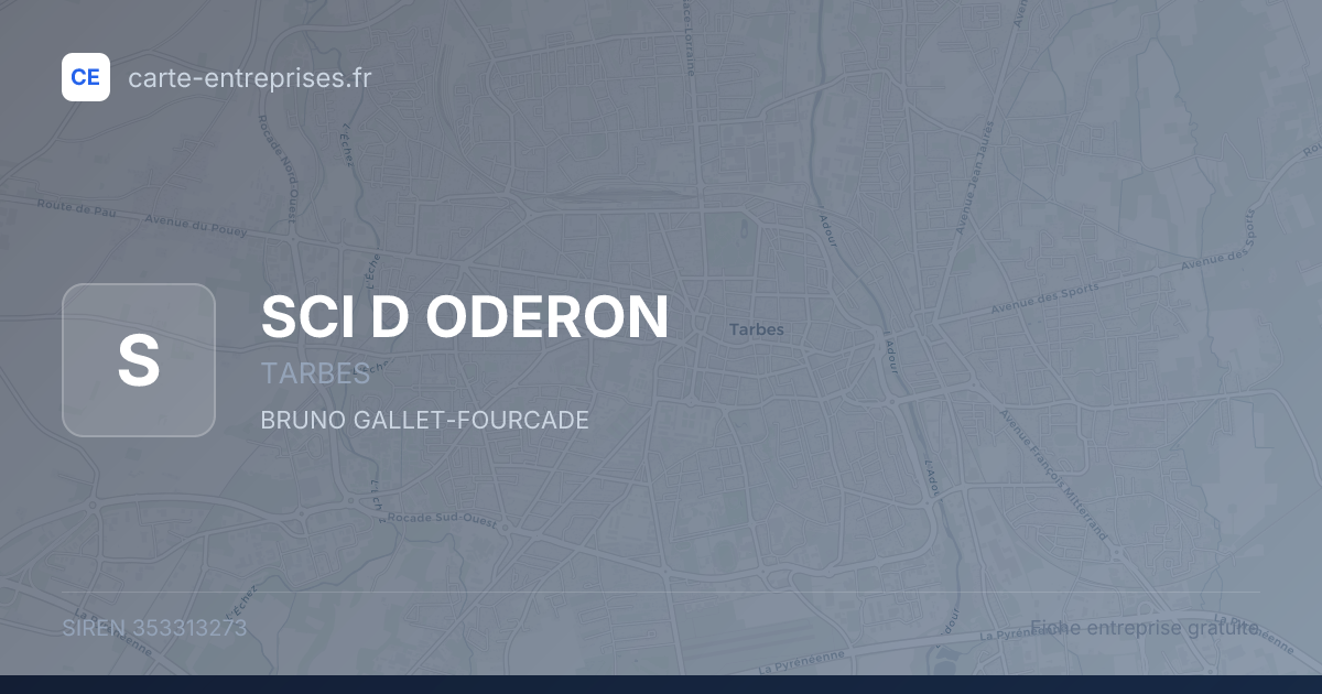 SCI D ODERON — 353313273 — fiche entreprise