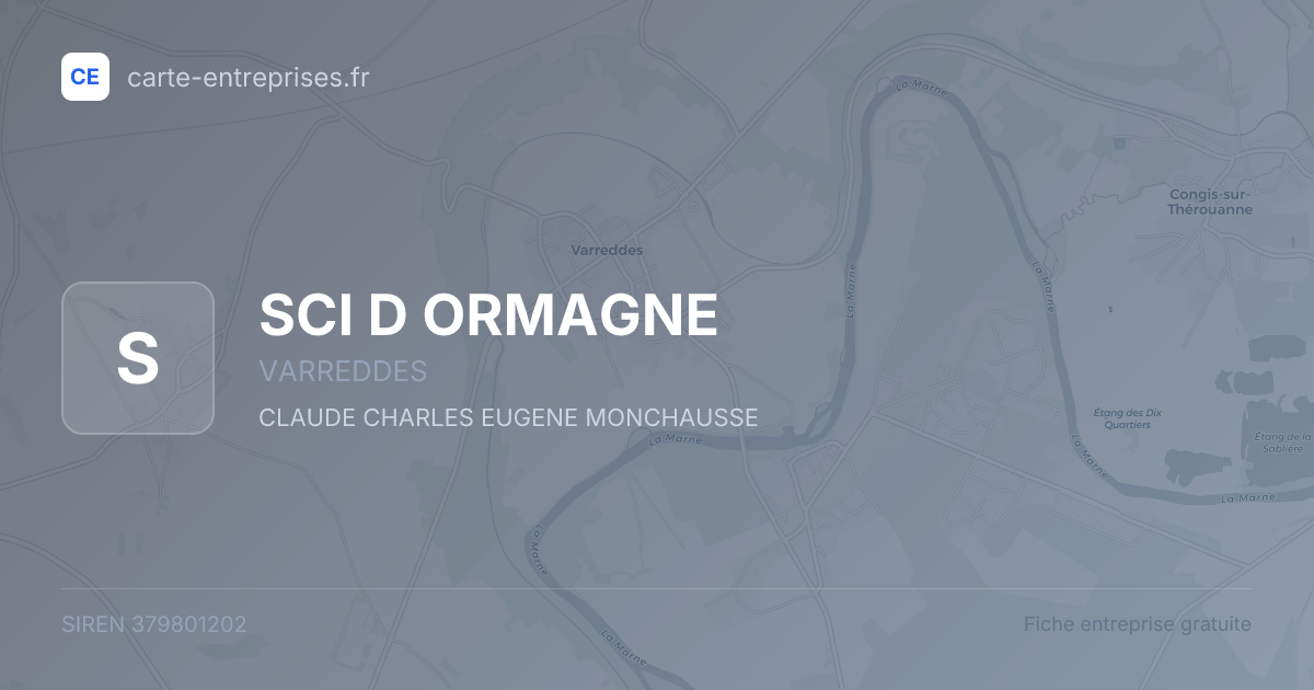 SCI D ORMAGNE — 379801202 — fiche entreprise