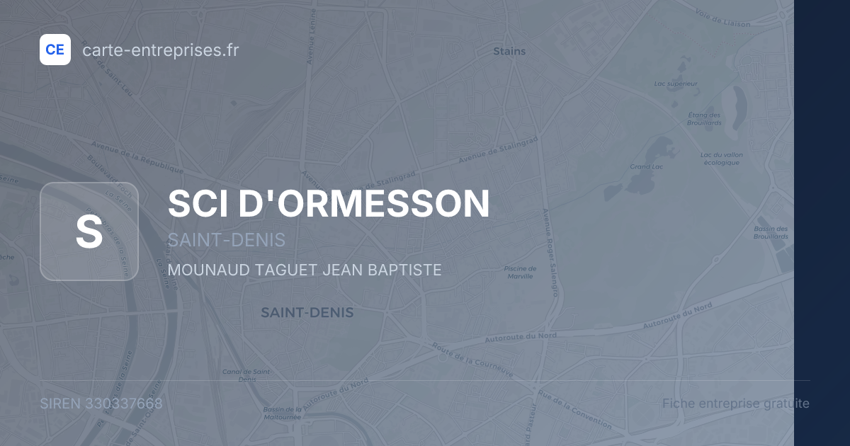 SCI D'ORMESSON — 330337668 — fiche entreprise
