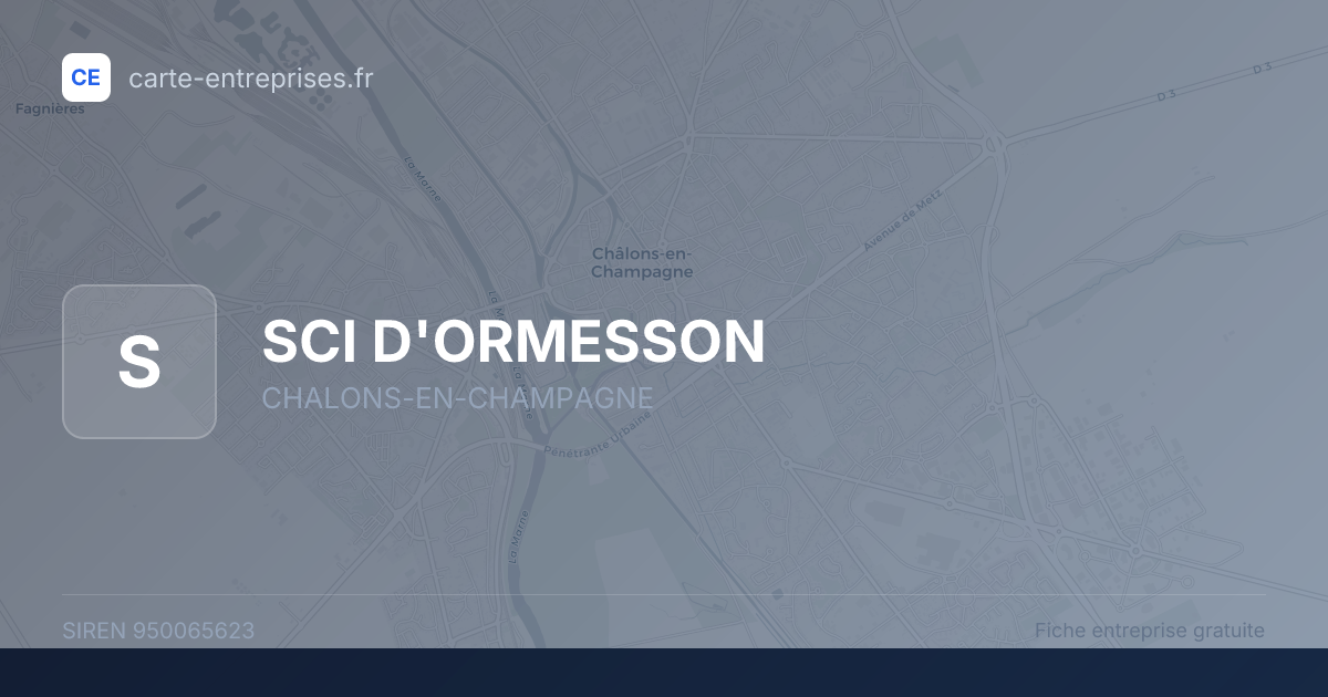 SCI D'ORMESSON — 950065623 — fiche entreprise