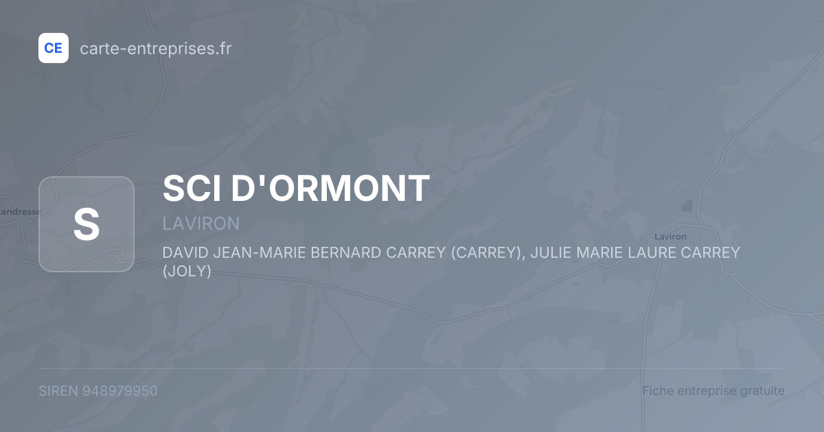 SCI D'ORMONT — 948979950 — fiche entreprise