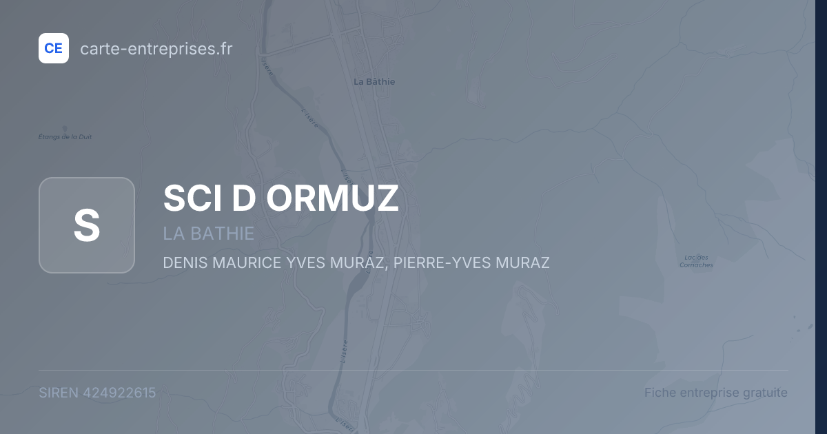 SCI D ORMUZ — 424922615 — fiche entreprise