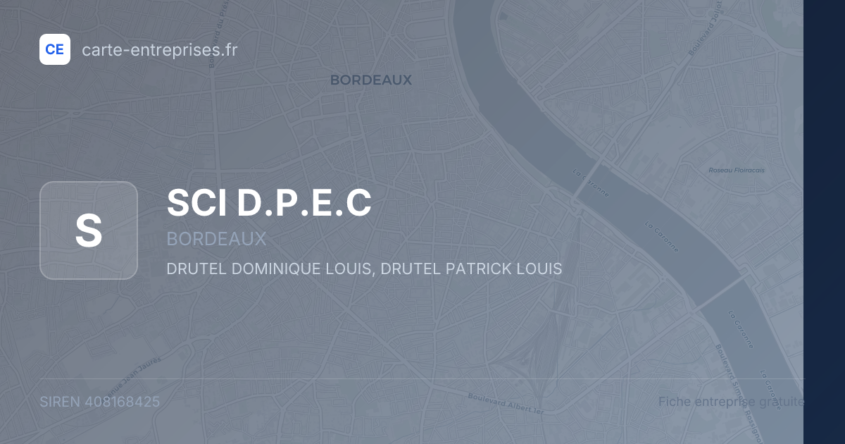 SCI D.P.E.C — 408168425 — fiche entreprise