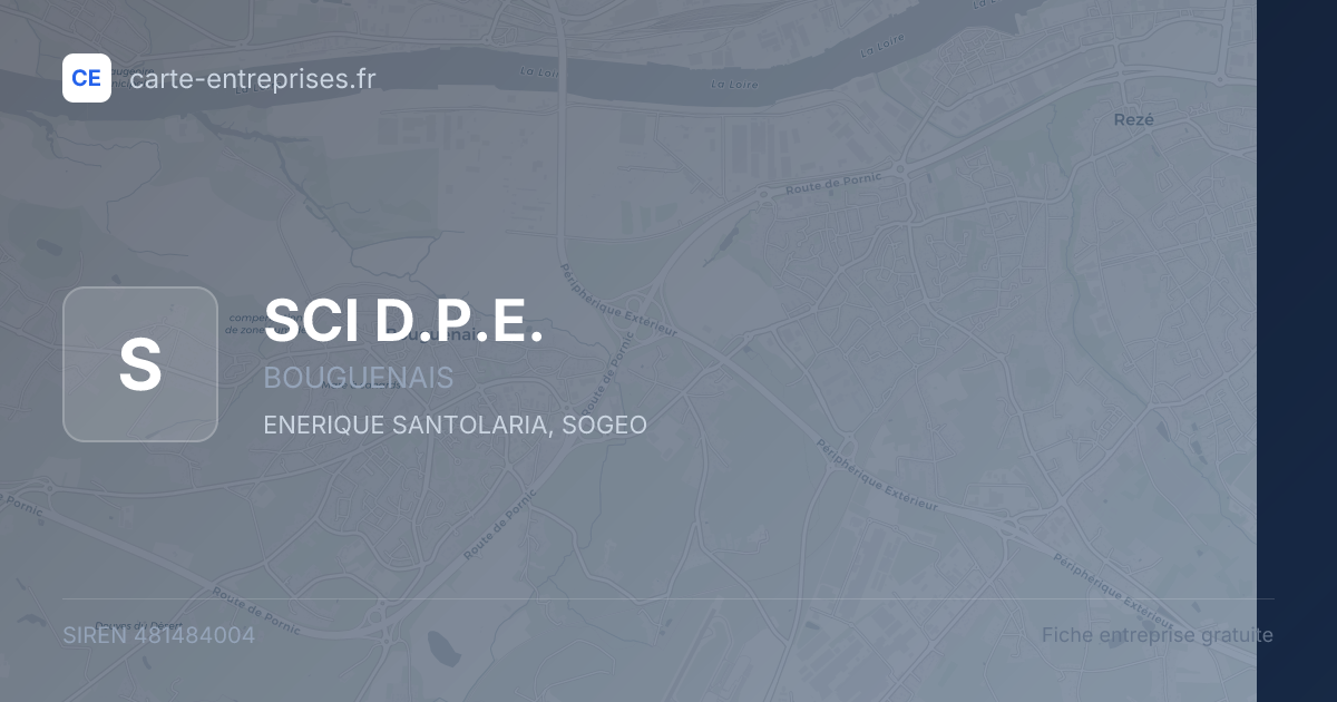SCI D.P.E. — 481484004 — fiche entreprise