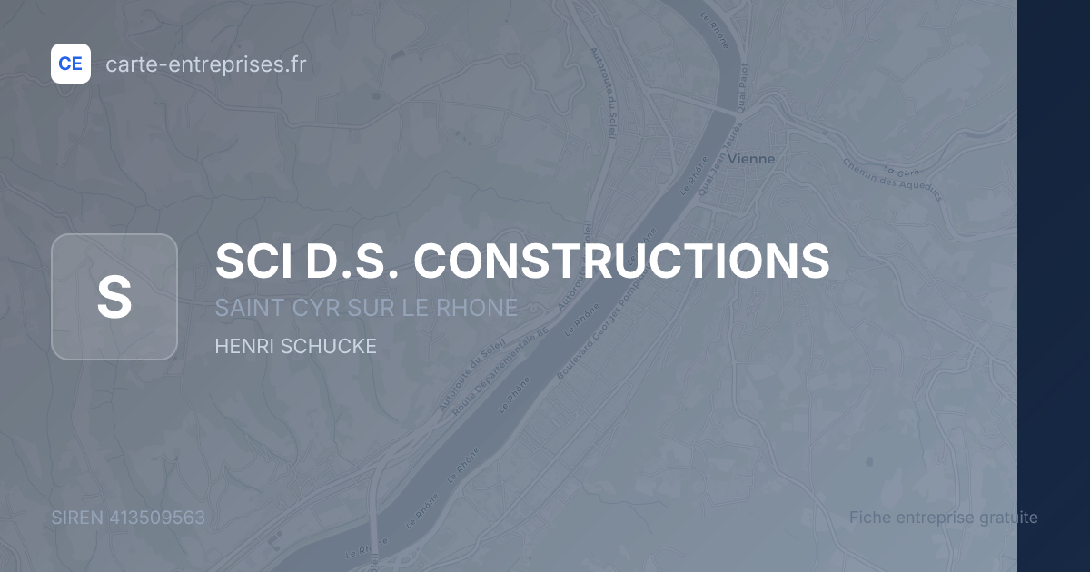 SCI D.S. CONSTRUCTIONS — 413509563 — fiche entreprise