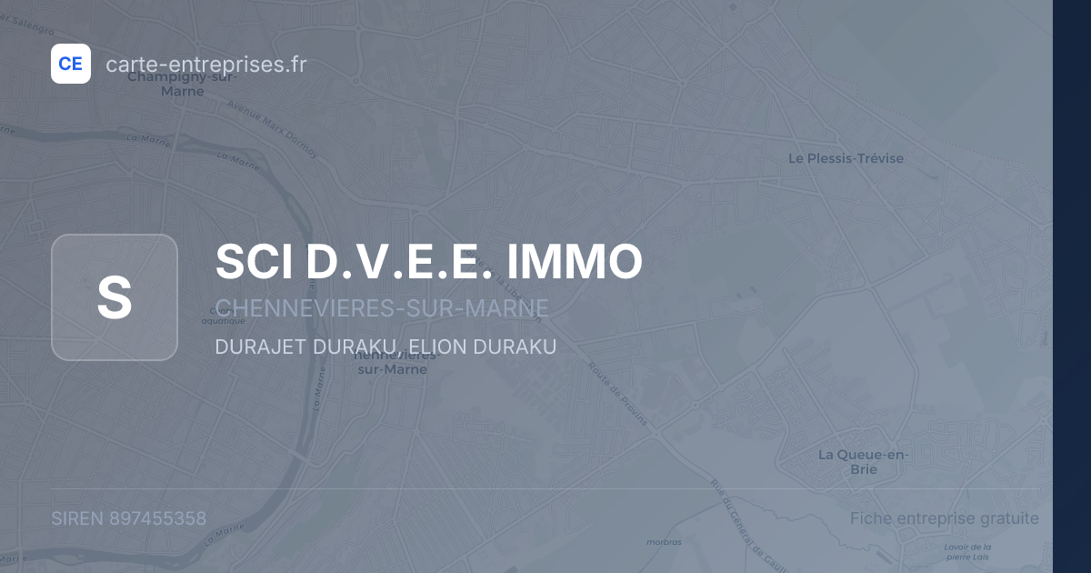 SCI D.V.E.E. IMMO — 897455358 — fiche entreprise