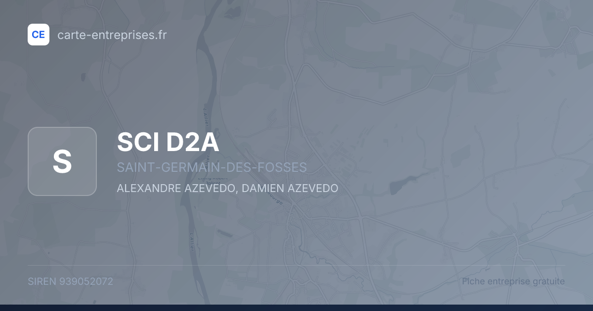 SCI D2A — 939052072 — fiche entreprise