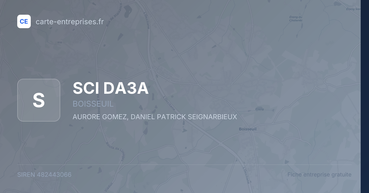 SCI DA3A — 482443066 — fiche entreprise