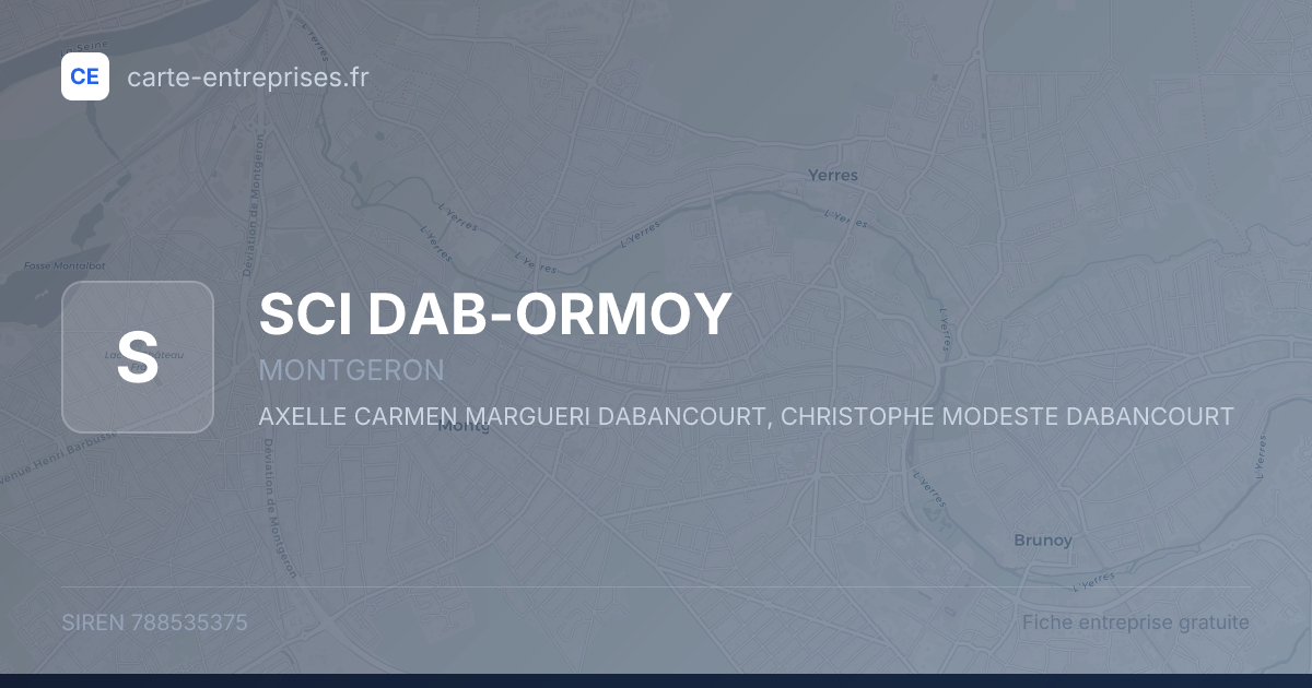 SCI DAB-ORMOY — 788535375 — fiche entreprise