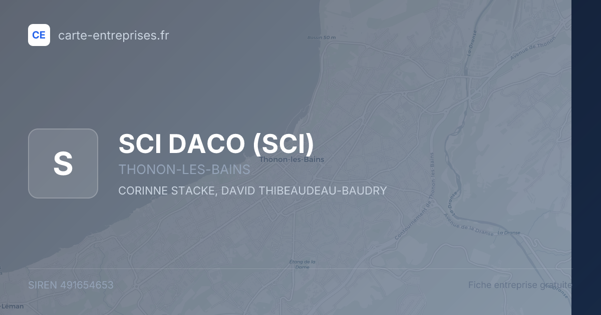 SCI DACO (SCI) — 491654653 — fiche entreprise