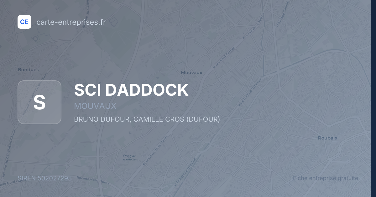 SCI DADDOCK — 502027295 — fiche entreprise