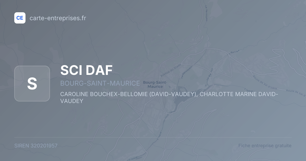SCI DAF — 320201957 — fiche entreprise