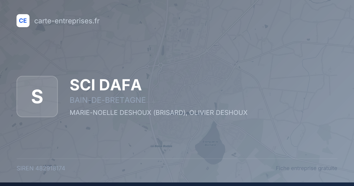 SCI DAFA — 482918174 — fiche entreprise