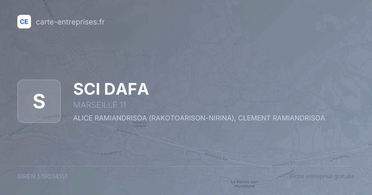 SCI DAFA — 519034151 — fiche entreprise
