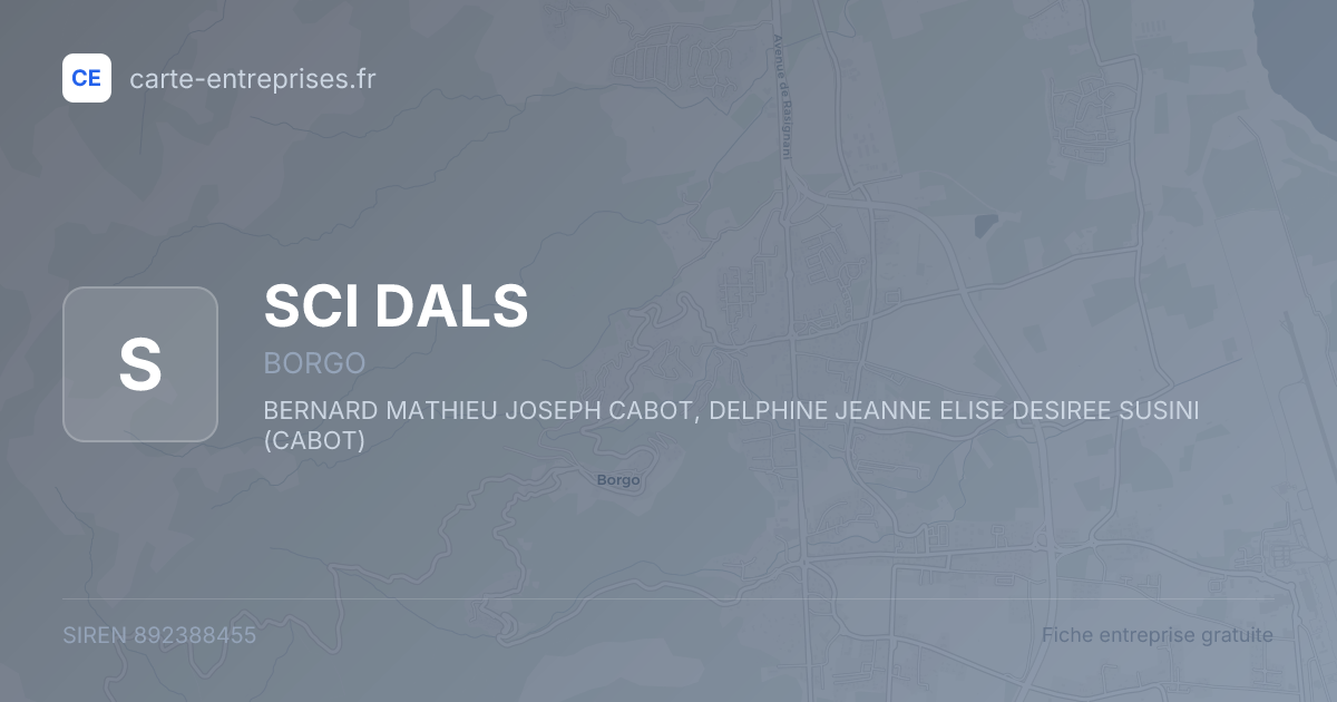 SCI DALS — 892388455 — fiche entreprise