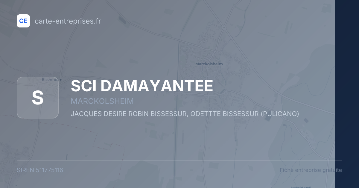 SCI DAMAYANTEE — 511775116 — fiche entreprise