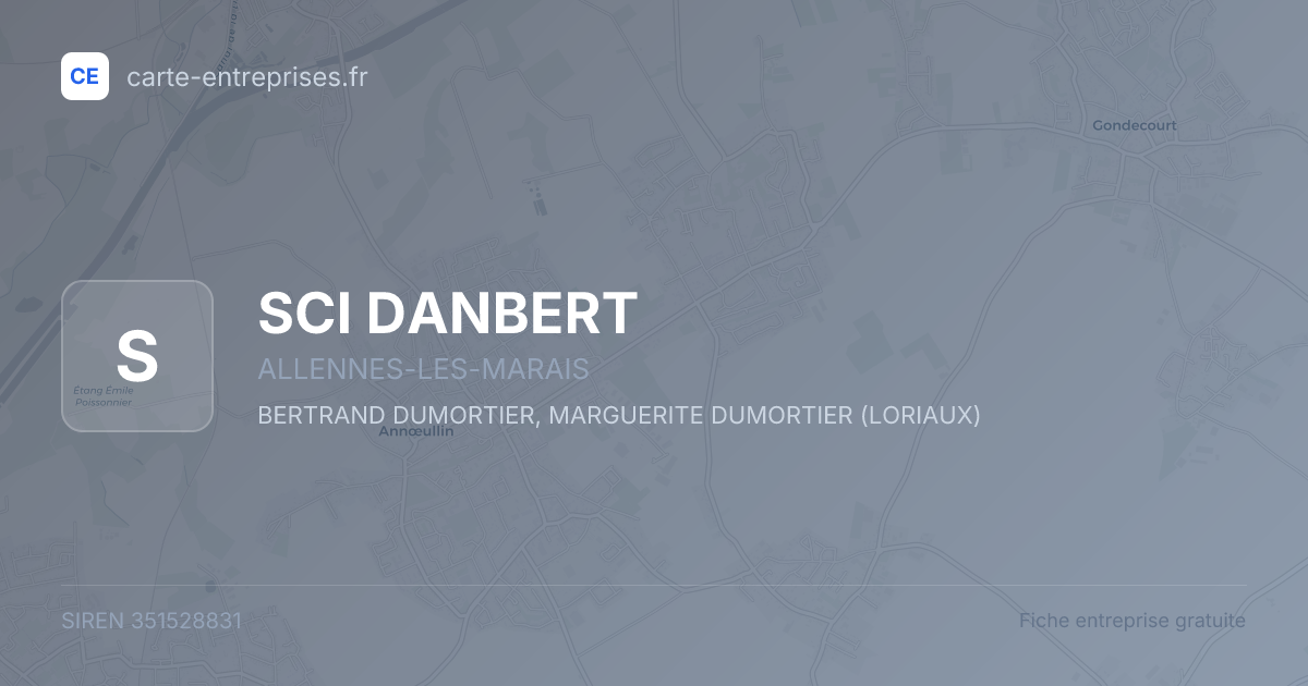 SCI DANBERT — 351528831 — fiche entreprise