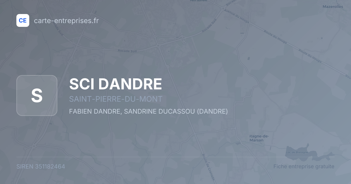 SCI DANDRE — 351182464 — fiche entreprise
