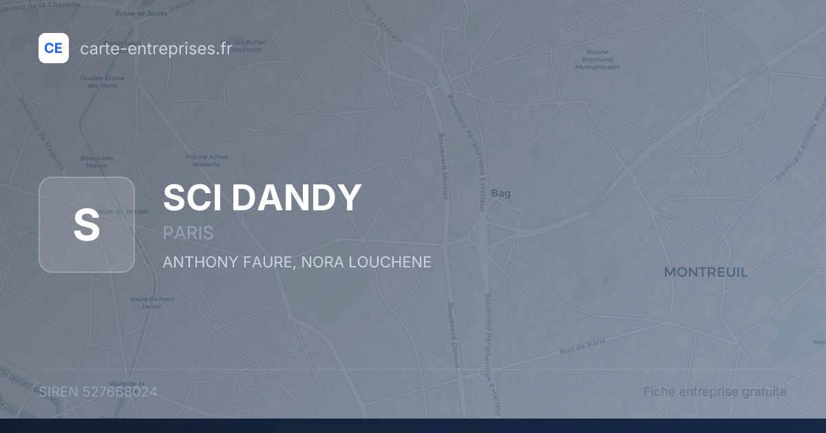 SCI DANDY — 527668024 — fiche entreprise