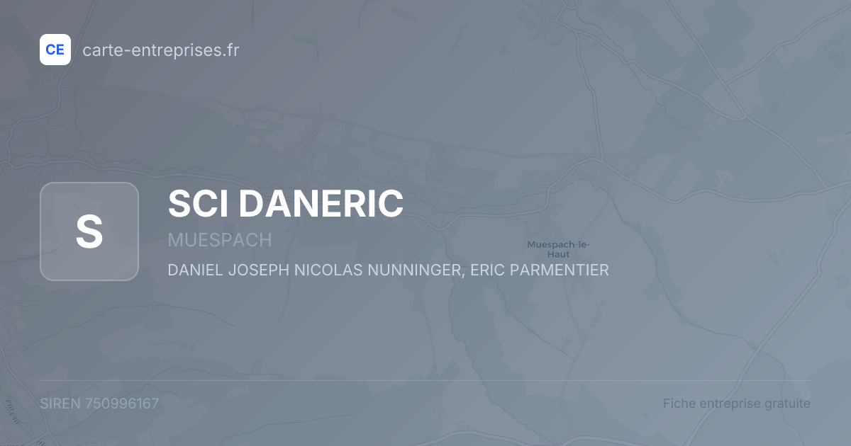 SCI DANERIC — 750996167 — fiche entreprise