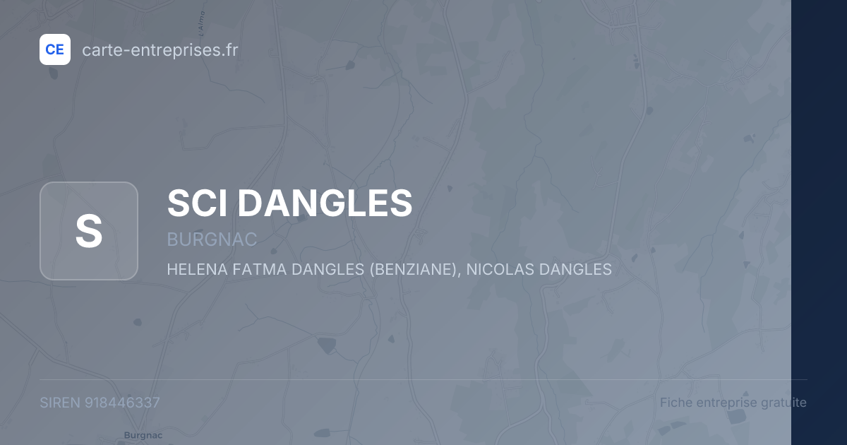 SCI DANGLES — 918446337 — fiche entreprise