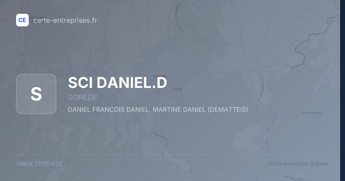 SCI DANIEL.D — 751151432 — fiche entreprise