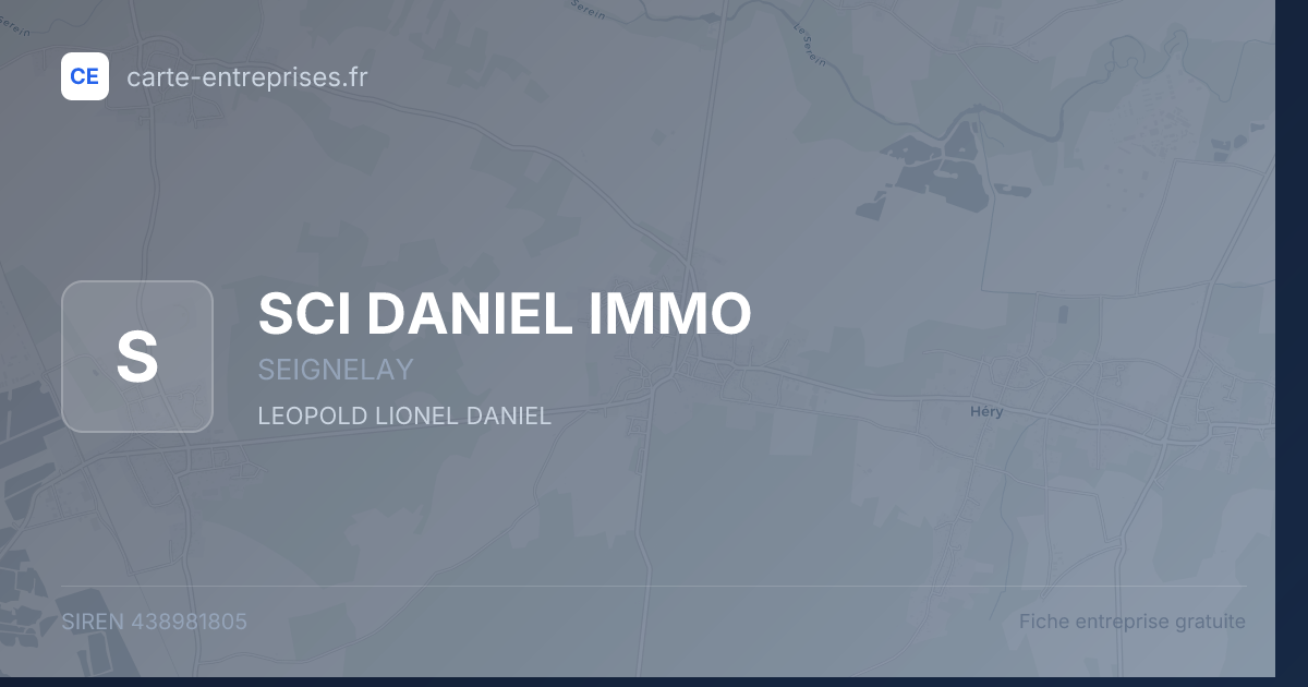 SCI DANIEL IMMO — 438981805 — fiche entreprise