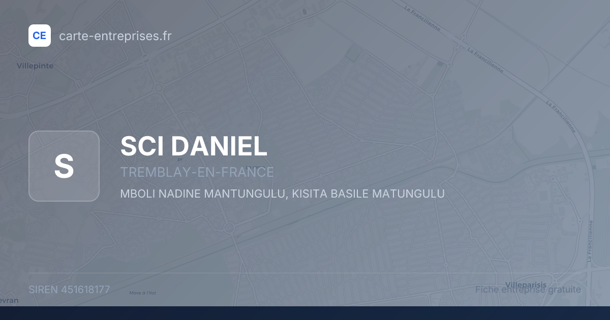 SCI DANIEL — 451618177 — fiche entreprise