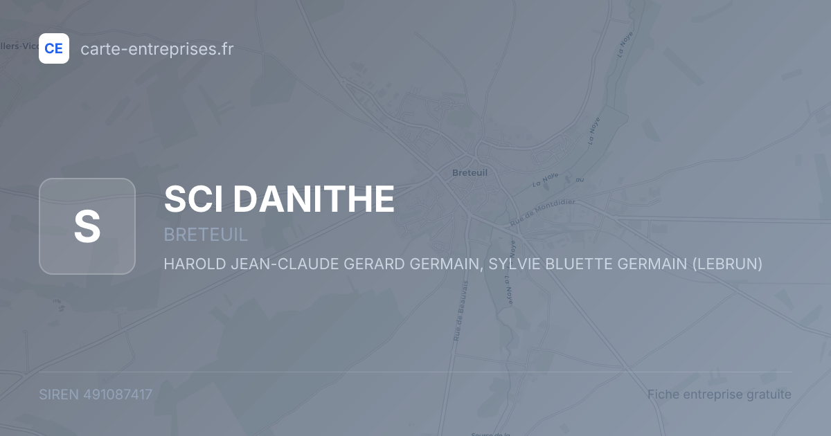SCI DANITHE — 491087417 — fiche entreprise