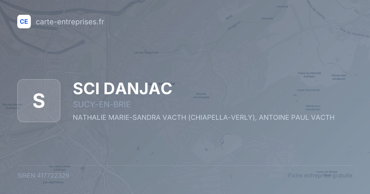 SCI DANJAC — 417722329 — fiche entreprise