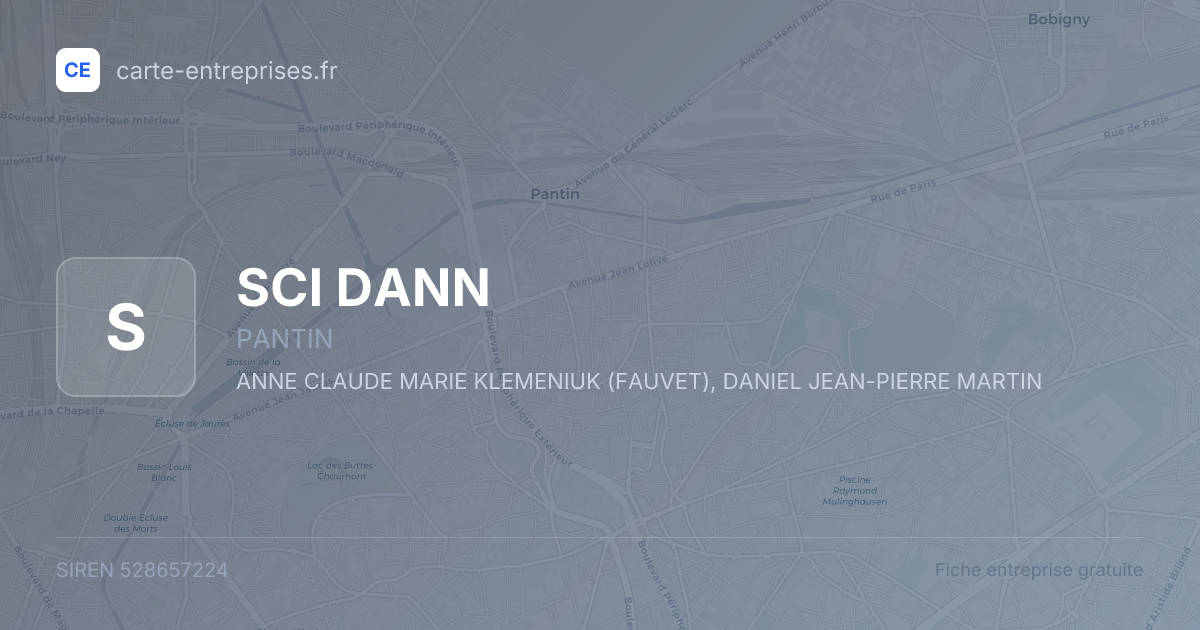 SCI DANN — 528657224 — fiche entreprise