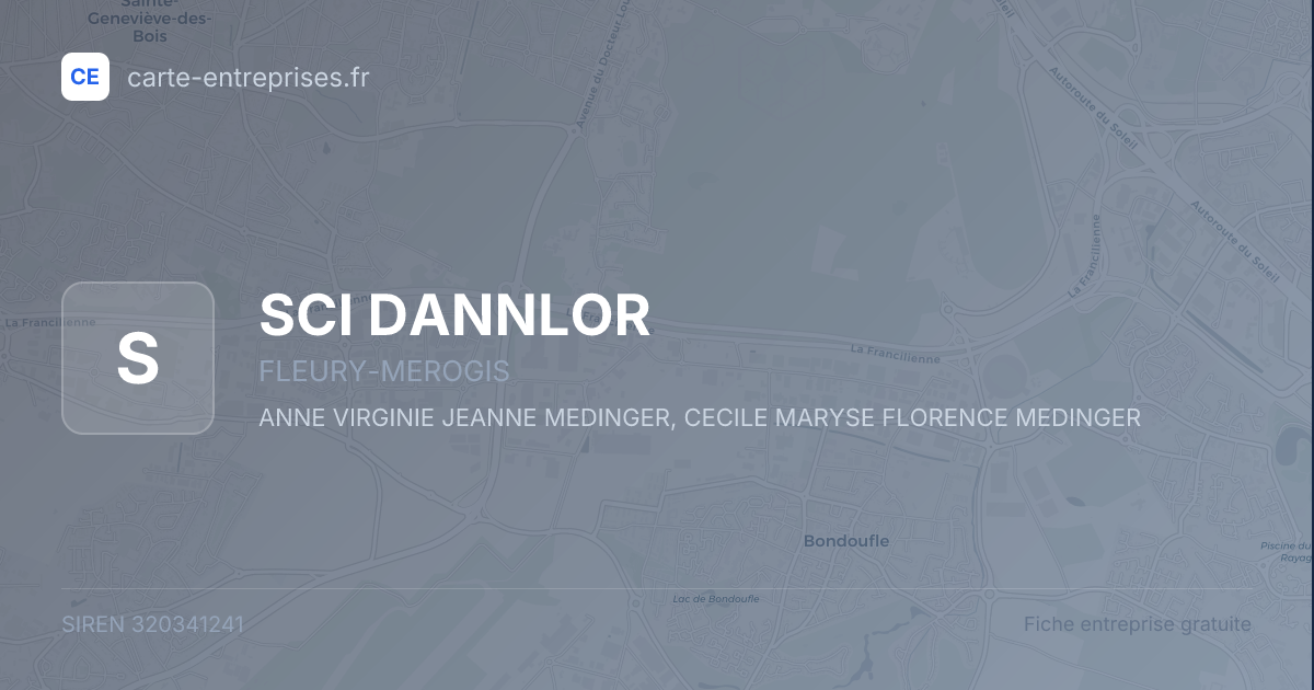 SCI DANNLOR — 320341241 — fiche entreprise