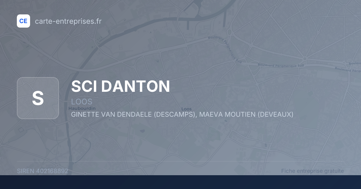 SCI DANTON — 402168892 — fiche entreprise
