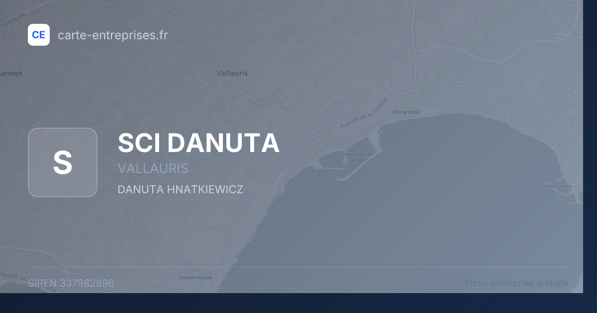 SCI DANUTA — 337982896 — fiche entreprise