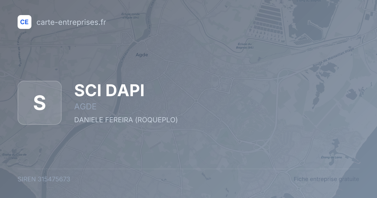 SCI DAPI — 315475673 — fiche entreprise