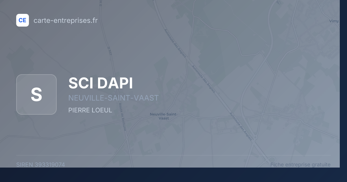 SCI DAPI — 393319074 — fiche entreprise