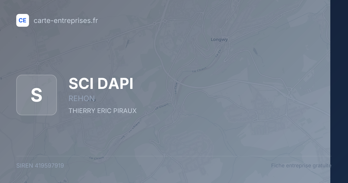 SCI DAPI — 419597919 — fiche entreprise