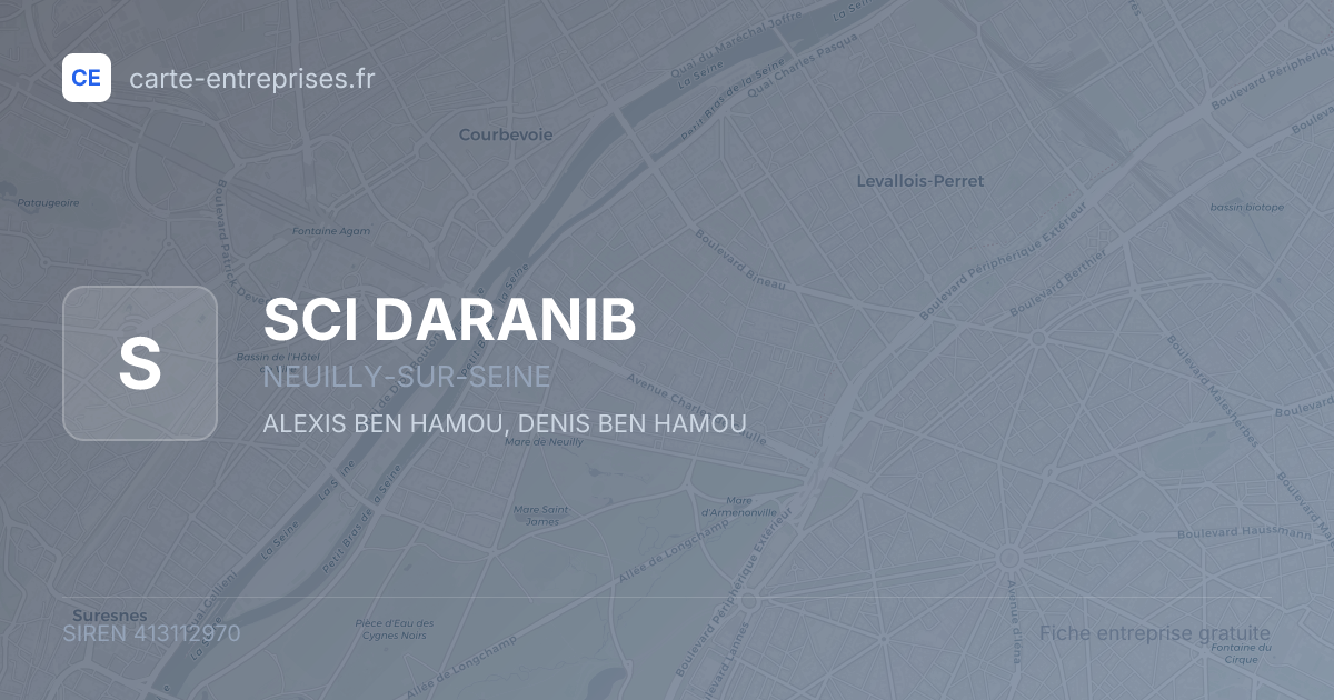SCI DARANIB — 413112970 — fiche entreprise