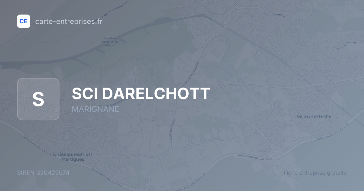 SCI DARELCHOTT — 320422074 — fiche entreprise