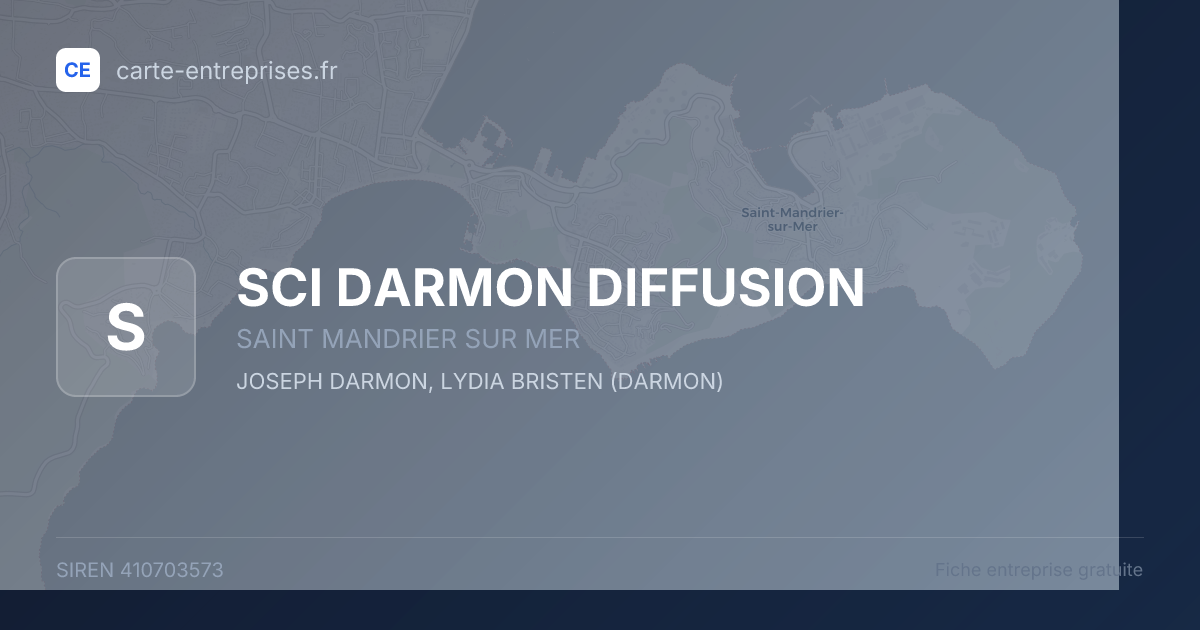 SCI DARMON DIFFUSION — 410703573 — fiche entreprise
