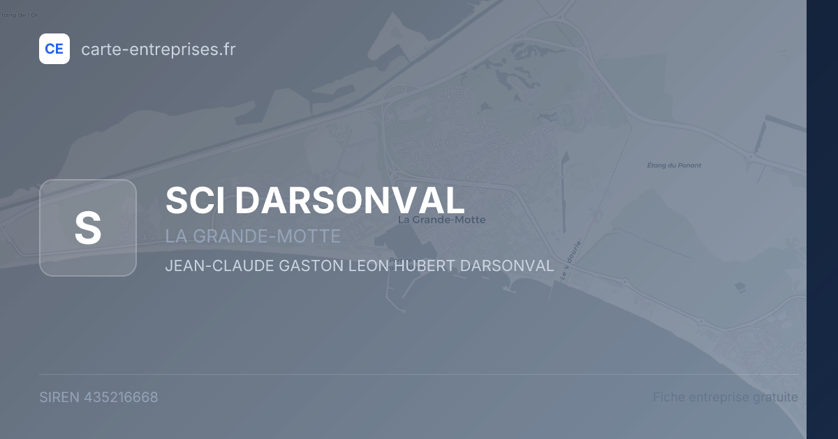 SCI DARSONVAL — 435216668 — fiche entreprise