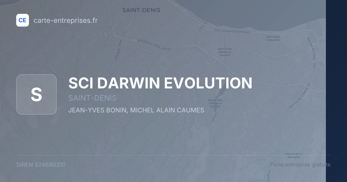 SCI DARWIN EVOLUTION — 524690310 — fiche entreprise