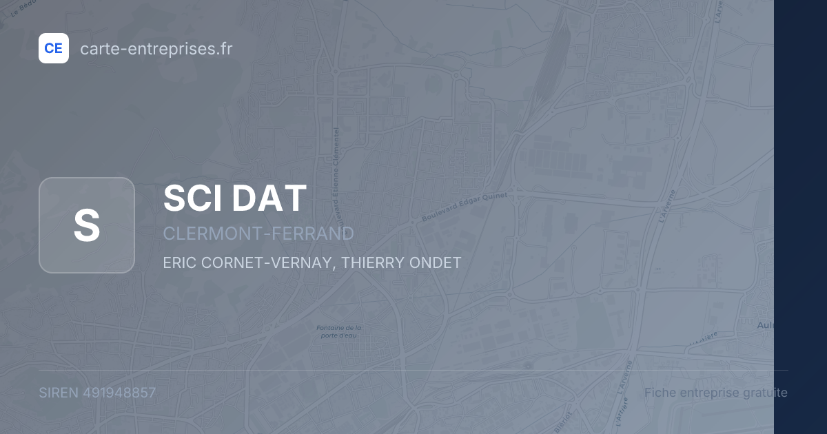 SCI DAT — 491948857 — fiche entreprise