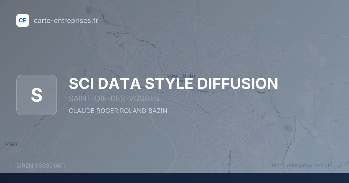 SCI DATA STYLE DIFFUSION — 388051401 — fiche entreprise