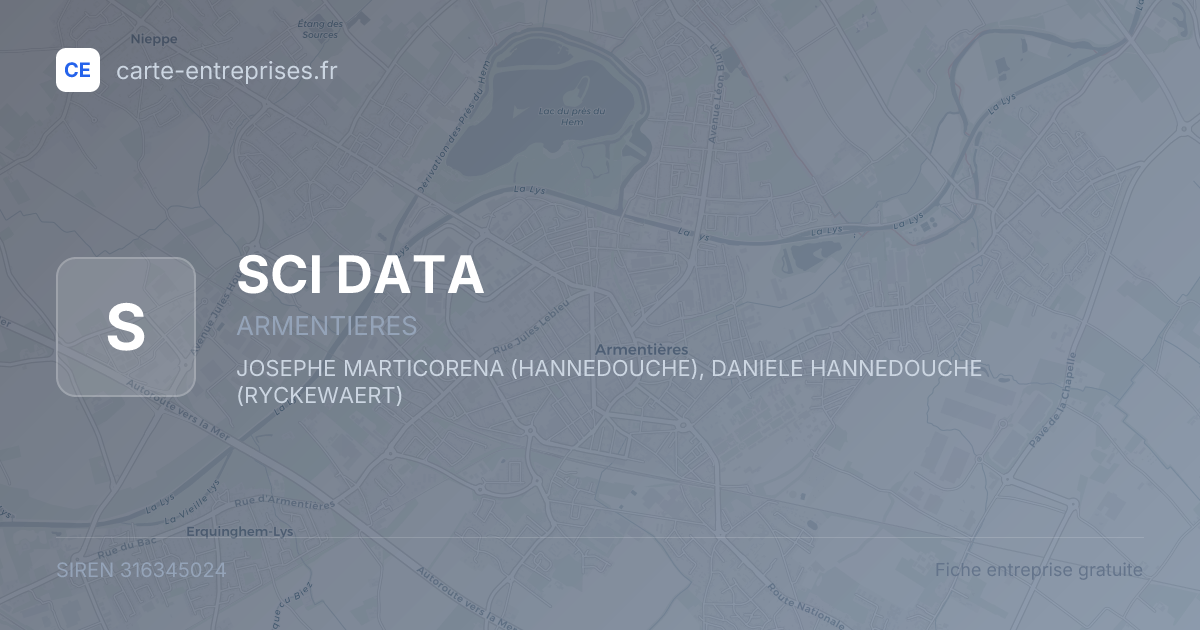 SCI DATA — 316345024 — fiche entreprise
