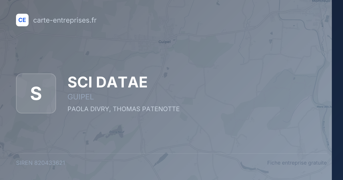 SCI DATAE — 820433621 — fiche entreprise