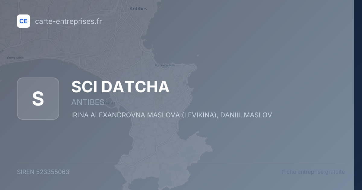 SCI DATCHA — 523355063 — fiche entreprise