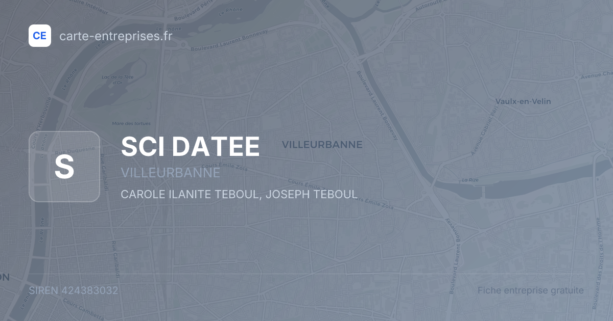 SCI DATEE — 424383032 — fiche entreprise