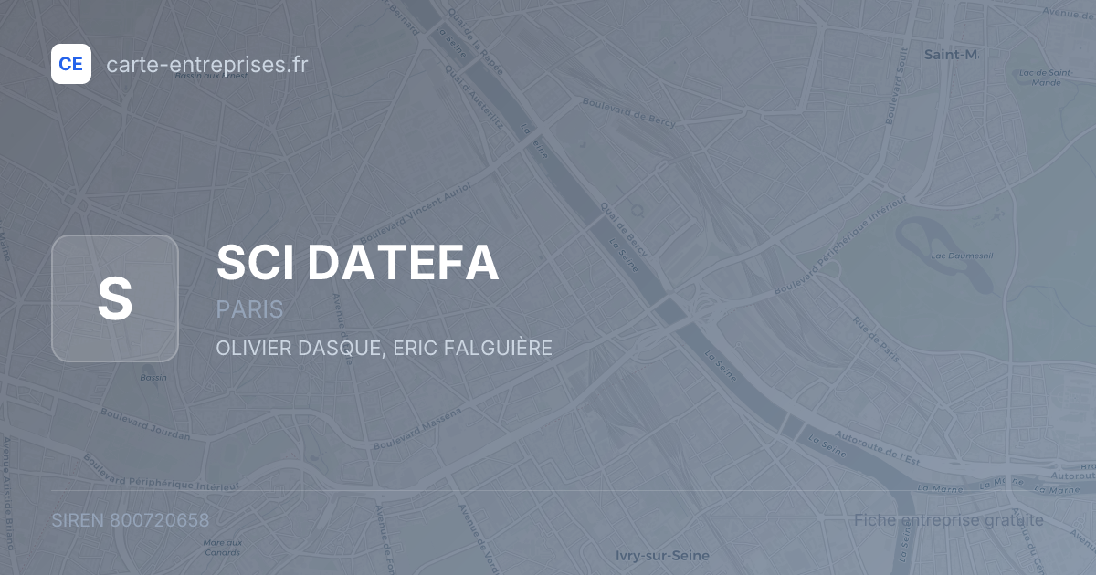 SCI DATEFA — 800720658 — fiche entreprise