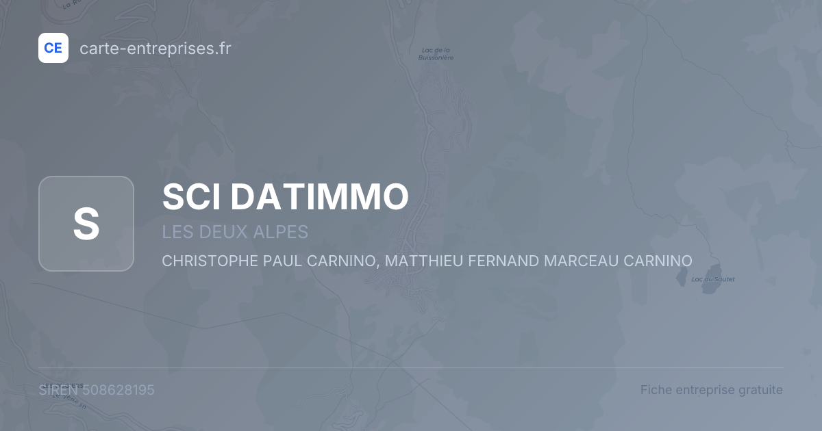 SCI DATIMMO — 508628195 — fiche entreprise